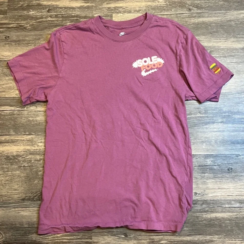 Nike Sole Food Graphic Tee Burger Box Pink‎ Streetwear T-Shirt Size Small